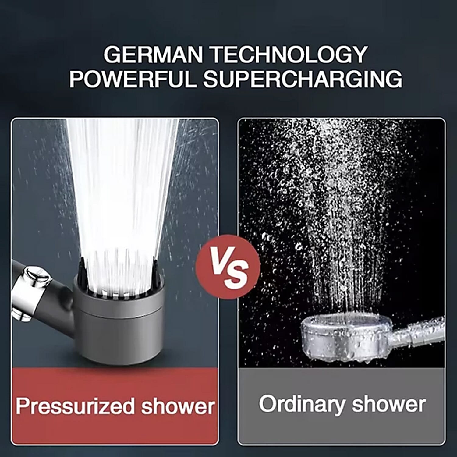 High Pressure 3 Mode Turbocharged Shower Head with Massage Brush 8526870 3