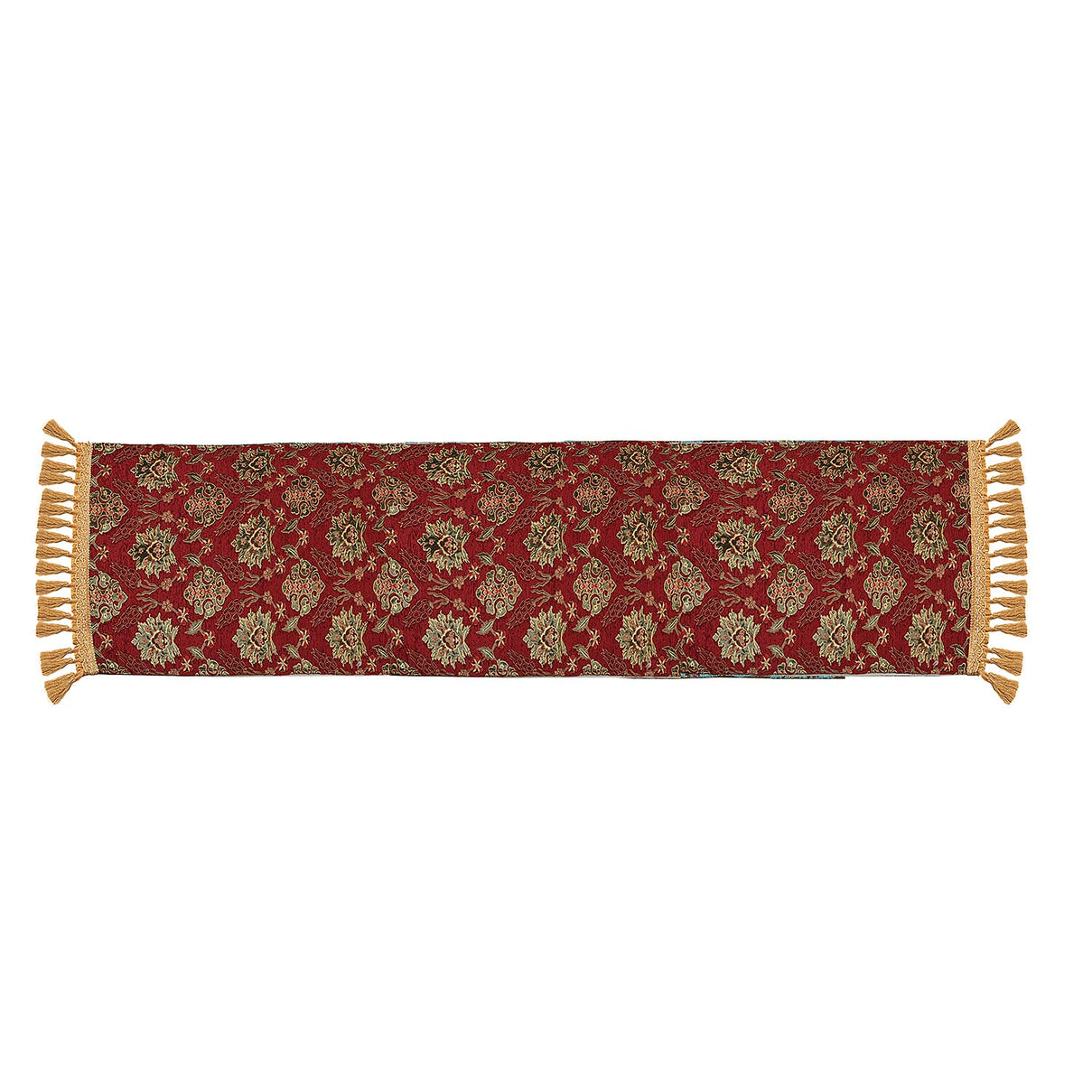 High Quality Turkish Fine Detail Damask Tasptry Table Runner (Size 175x49 cm) - Red 3882100 3