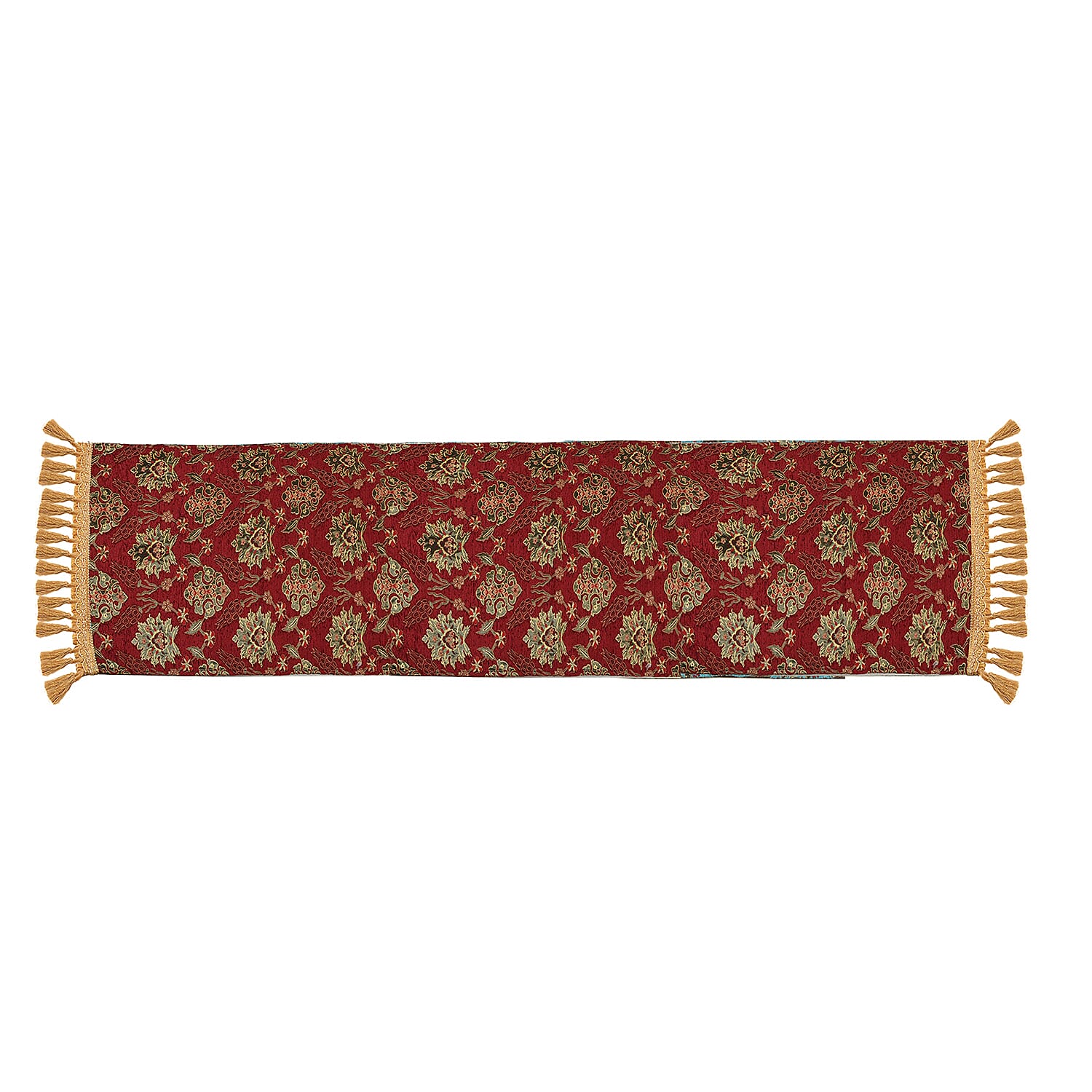 High Quality Turkish Fine Detail Damask Tasptry Table Runner (Size 175x49 cm) - Red 3882100 3