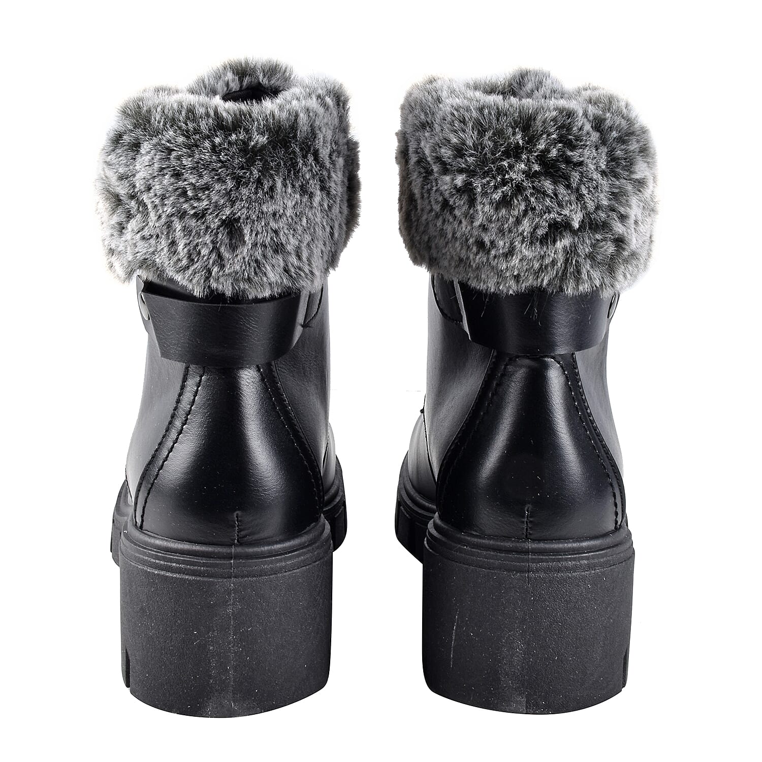 High-Top Collar Hiker Boots - Black 6034302 2