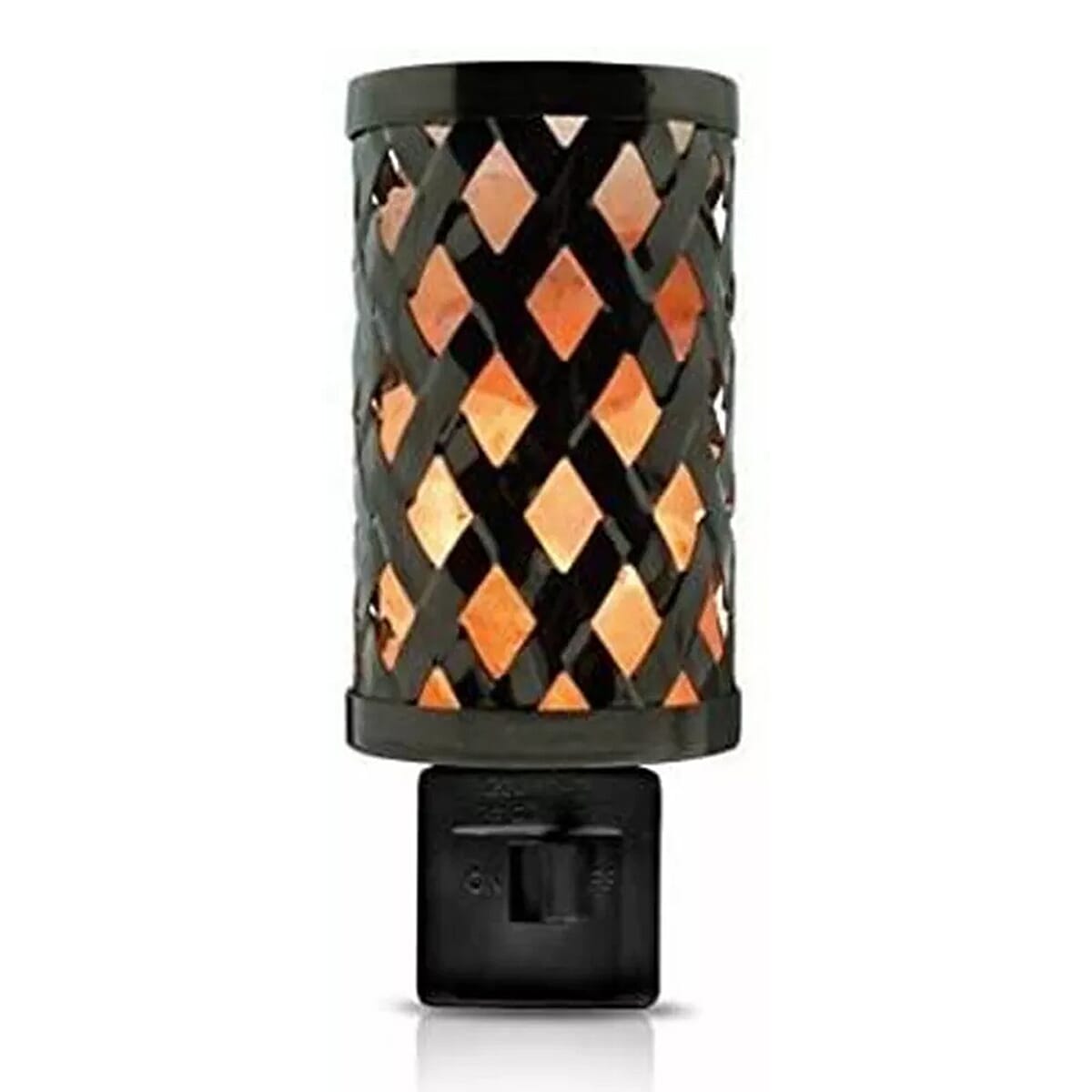 Himalayan Glow Lattice Basket Salt Lamp Night Light with Pink Salt Chunks and 360Â° Rotatable Plug 7980439 0