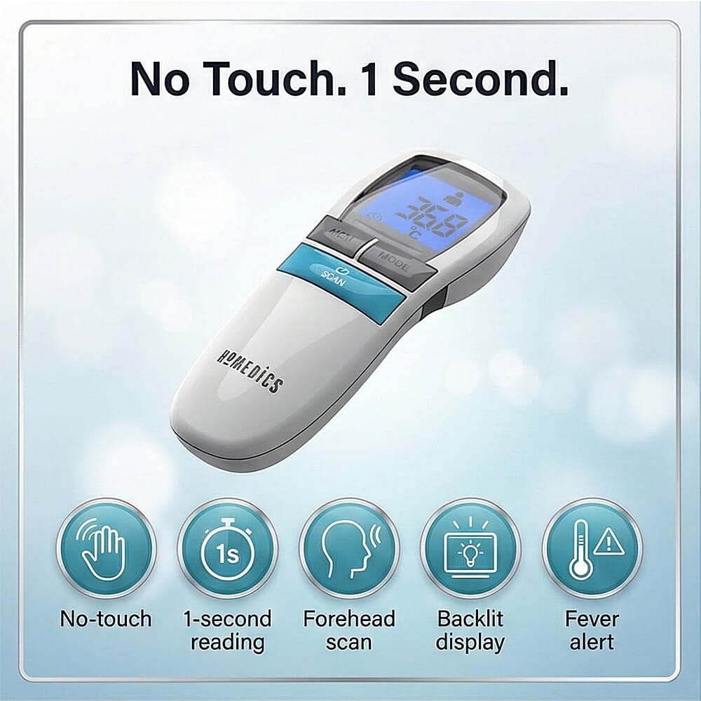 HoMedics No Touch Infrared Thermometer with Digital Display 8320211 1