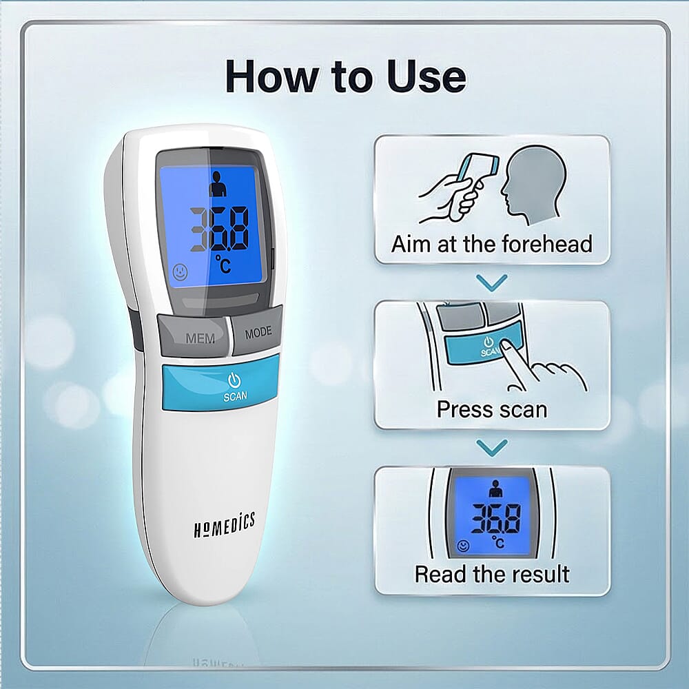 HoMedics No Touch Infrared Thermometer with Digital Display 8320211 4