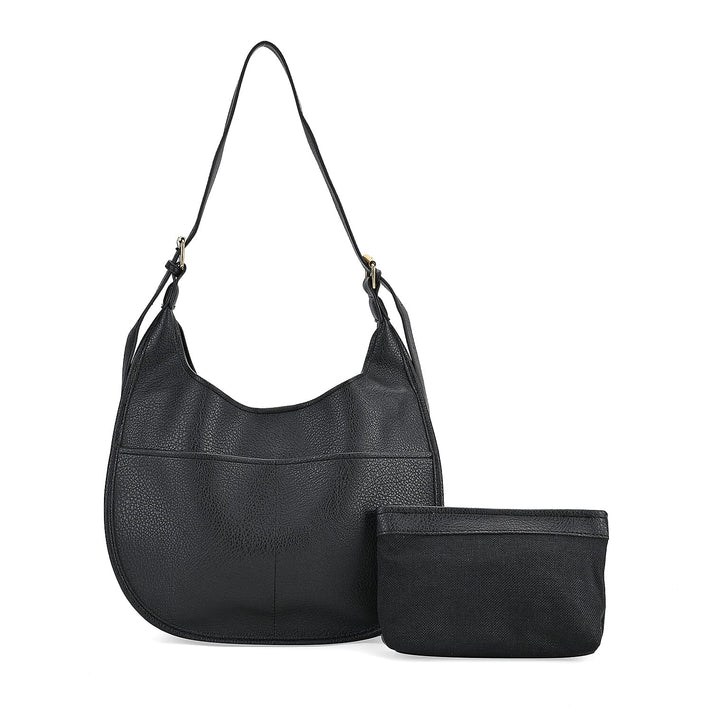 Hobo Crossbody with Detachable Small Cosmetic Bag - Black V32742010 1