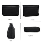 Hobo Crossbody with Detachable Small Cosmetic Bag - Black