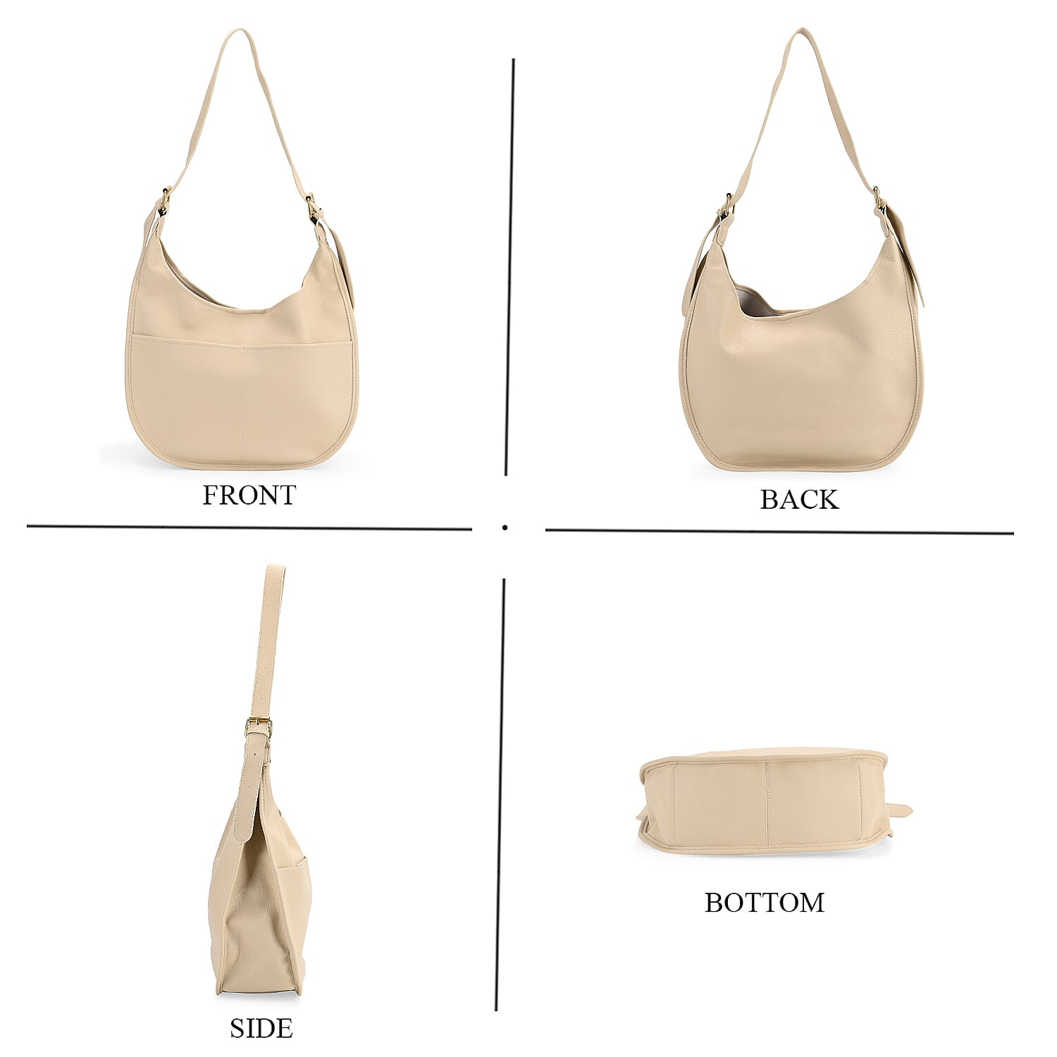 Hobo Crossbody with Detachable Small Cosmetic Bag - White 7995177 4