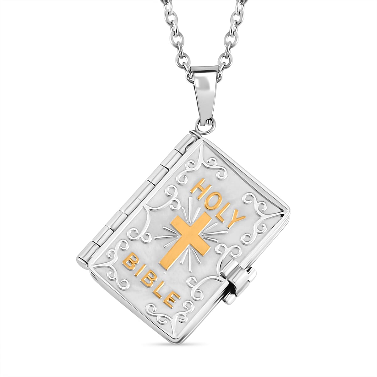 Holy Bible Openable Pendant With Chain and Presentation Gift Box (30inch + Slider) V32514499 0