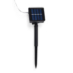 Purple LED Flower String Lights - 20 Warm White LEDs, 300mAh Rechargeable Battery (included) - 180cm