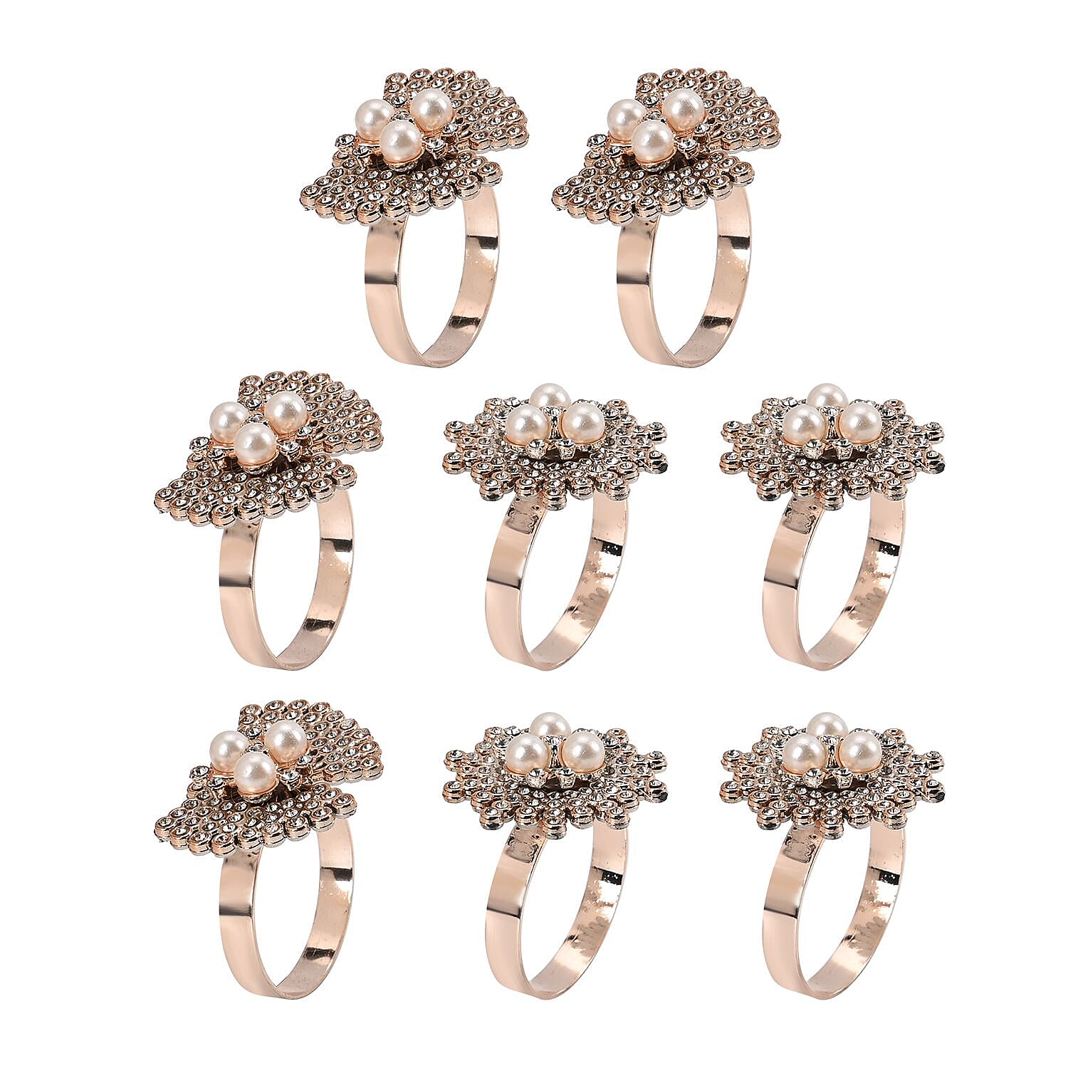Exquisite Set of 8 Napkin Rings in a Box 7599080 3