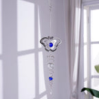 Hanging Magic Kinetic Sculpture Butterfly Wind Spinner  - Silver