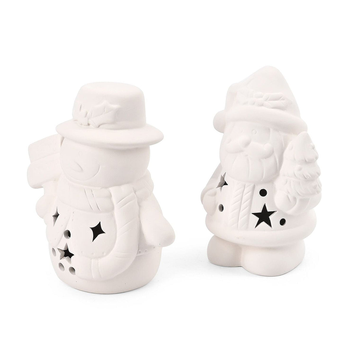 Christmas Ceramic Paint Set With LED Light, Inc. Snowman - Santa, Paint Colours and Brushes 7569148 3