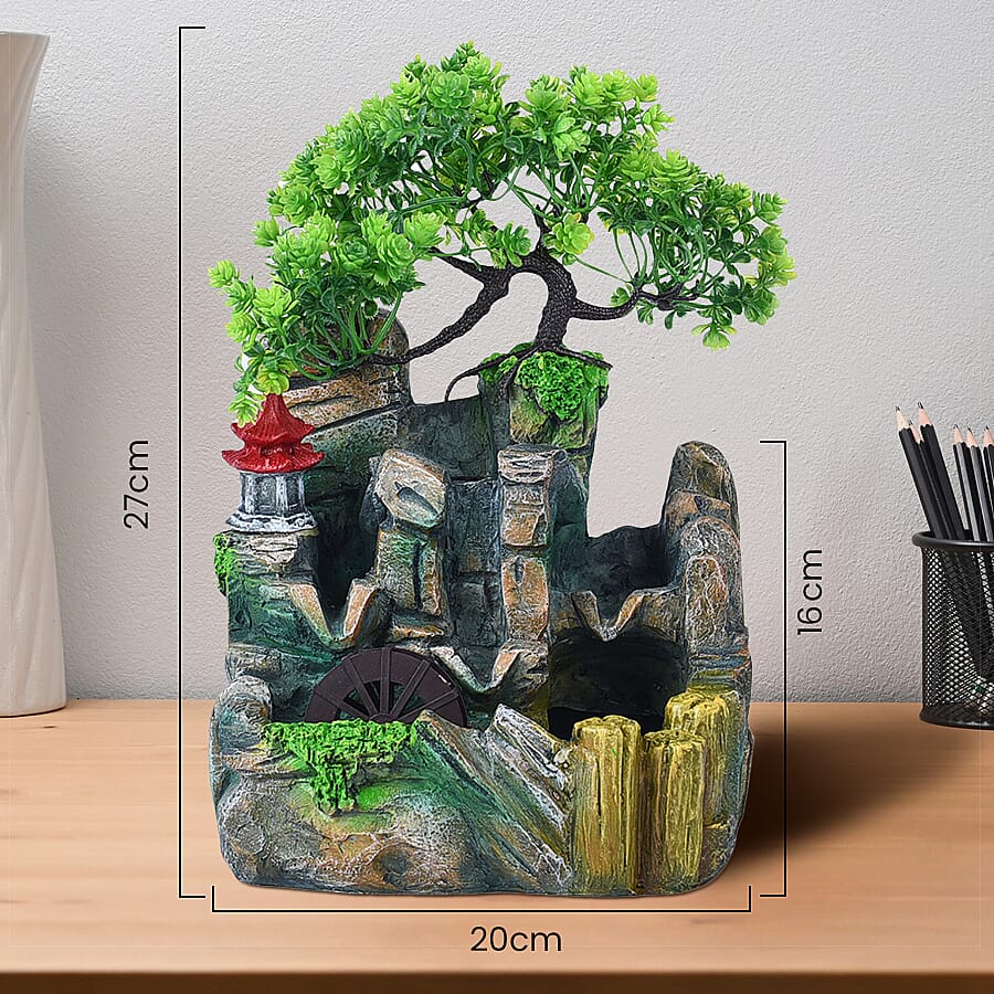 Home Decorative Forest Water Fountain with LED Light and Smoke C 6715869 3