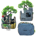 Home Decorative Forest Theme Water Fountain with LED Light (Size 19x18 Cm)