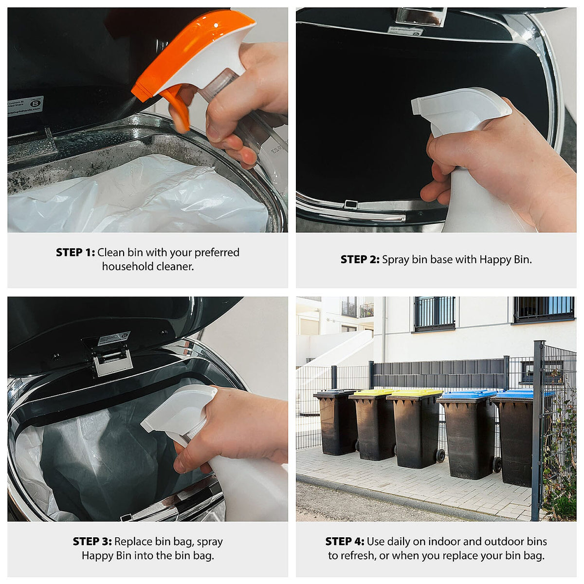 Home Smart Happy Bin Cleaner-Deodoriser - 500ml 7362148 1