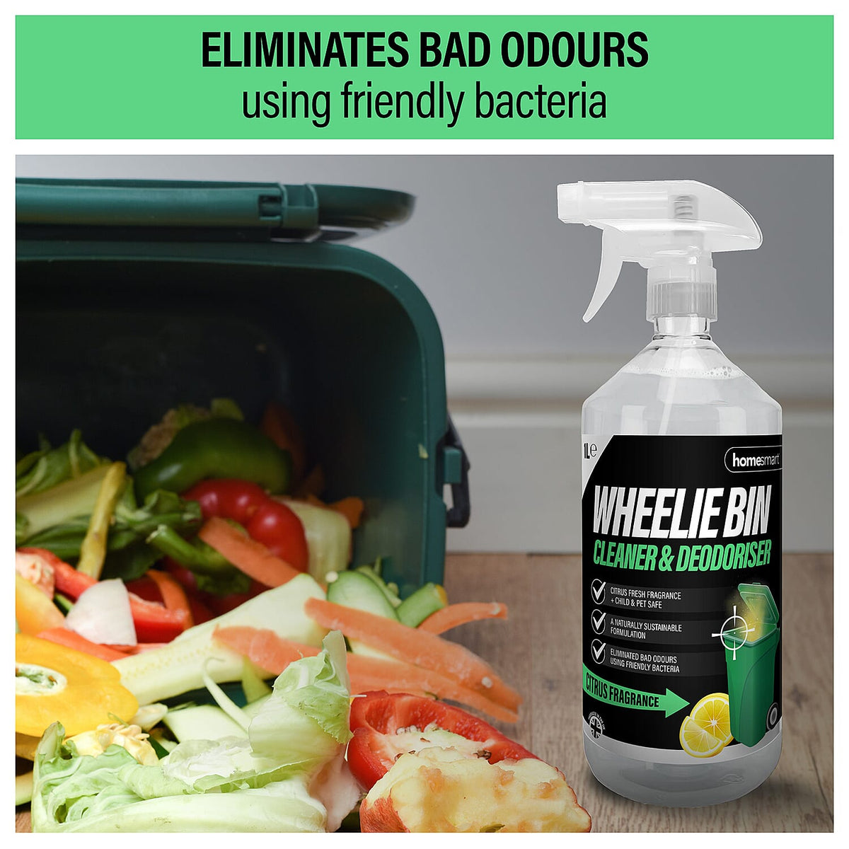 Home Smart Happy Bin Cleaner-Deodoriser - 500ml 7362148 7