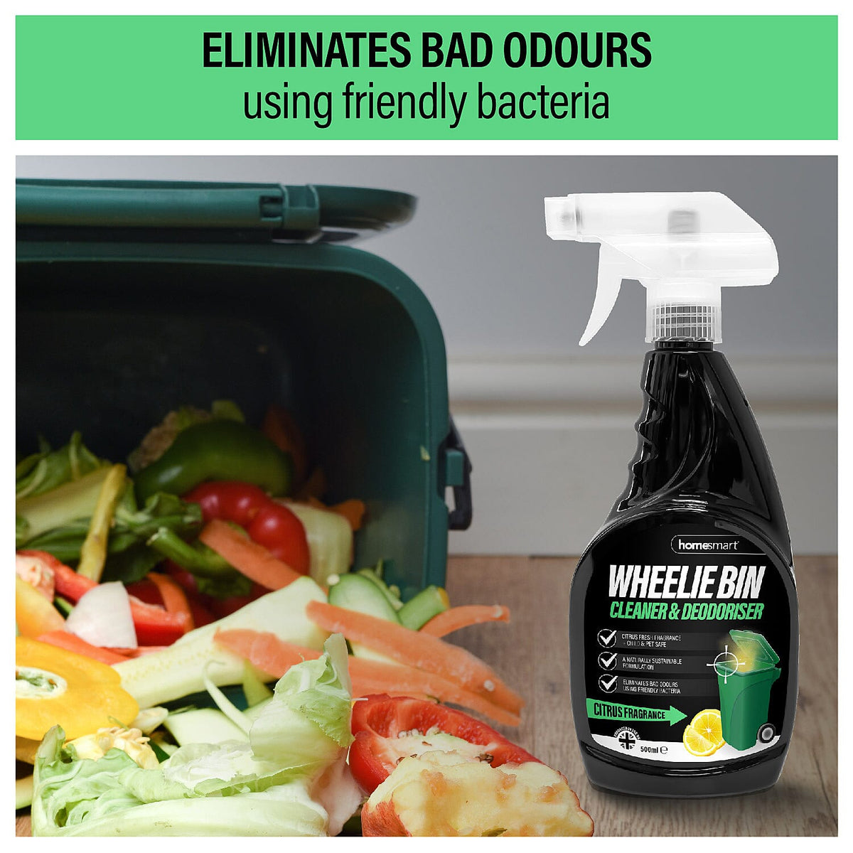 Home Smart Happy Bin Cleaner-Deodoriser - 500ml 7362148 8