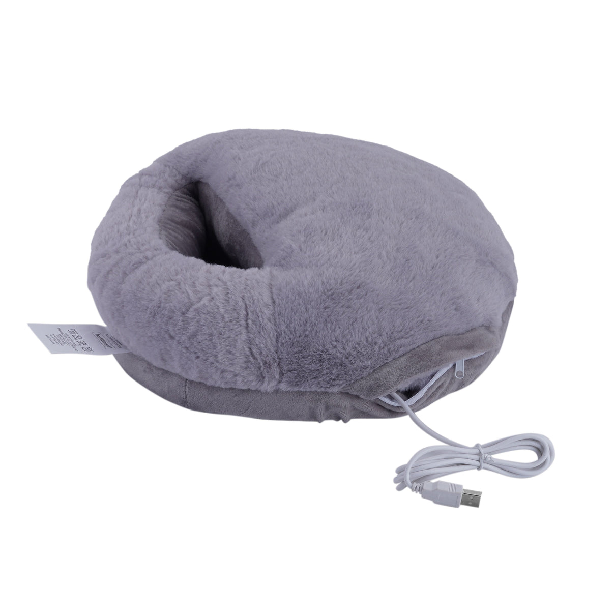 Homesmart Heating Faux Fur Slippers with USB Cable (Size 29x25x5 Cm) - Grey 7138895 1