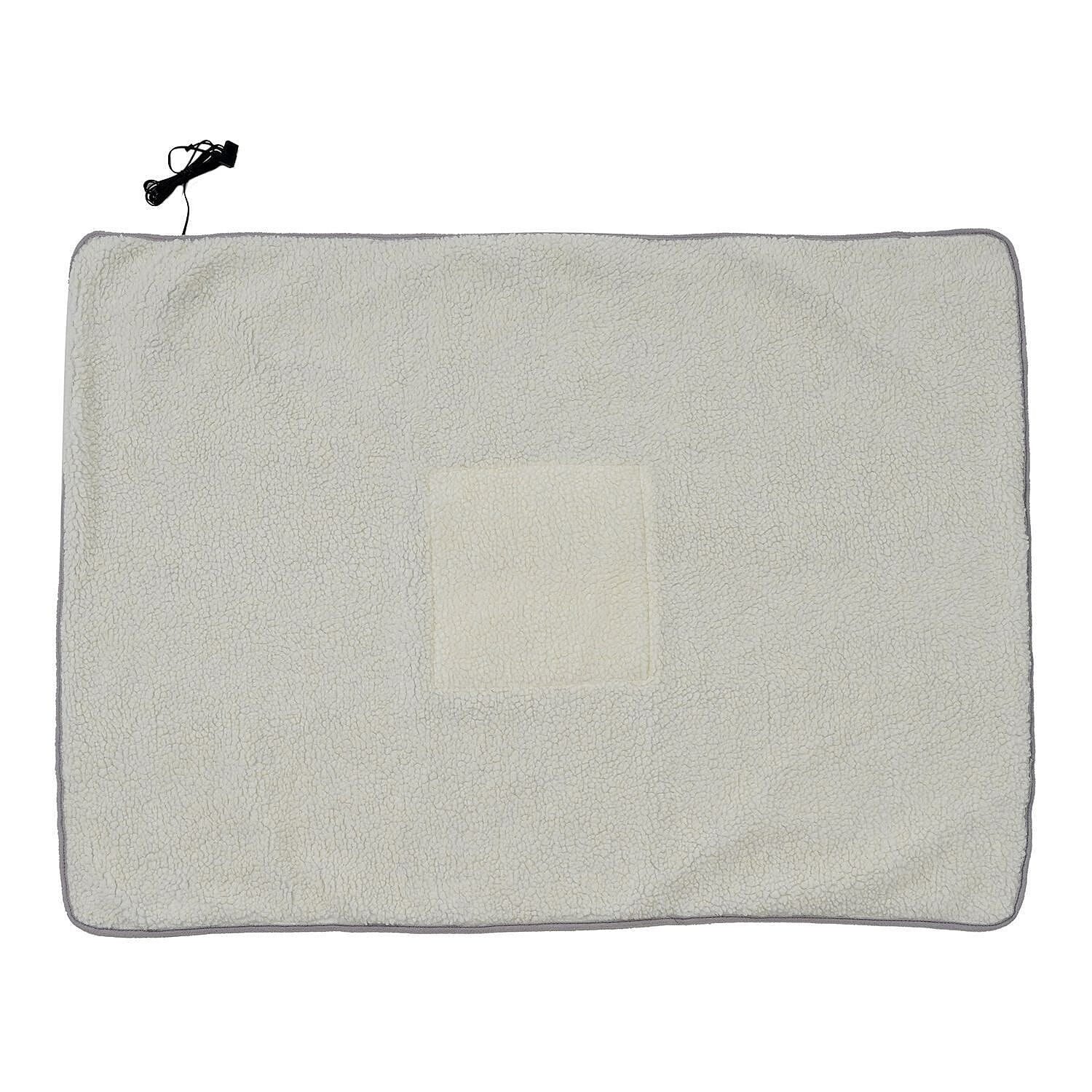 Homesmart Sherpa Lined Pain Relief Heating Mat with USB Cable (Size 95x70 Cm) - Grey 7138908 2