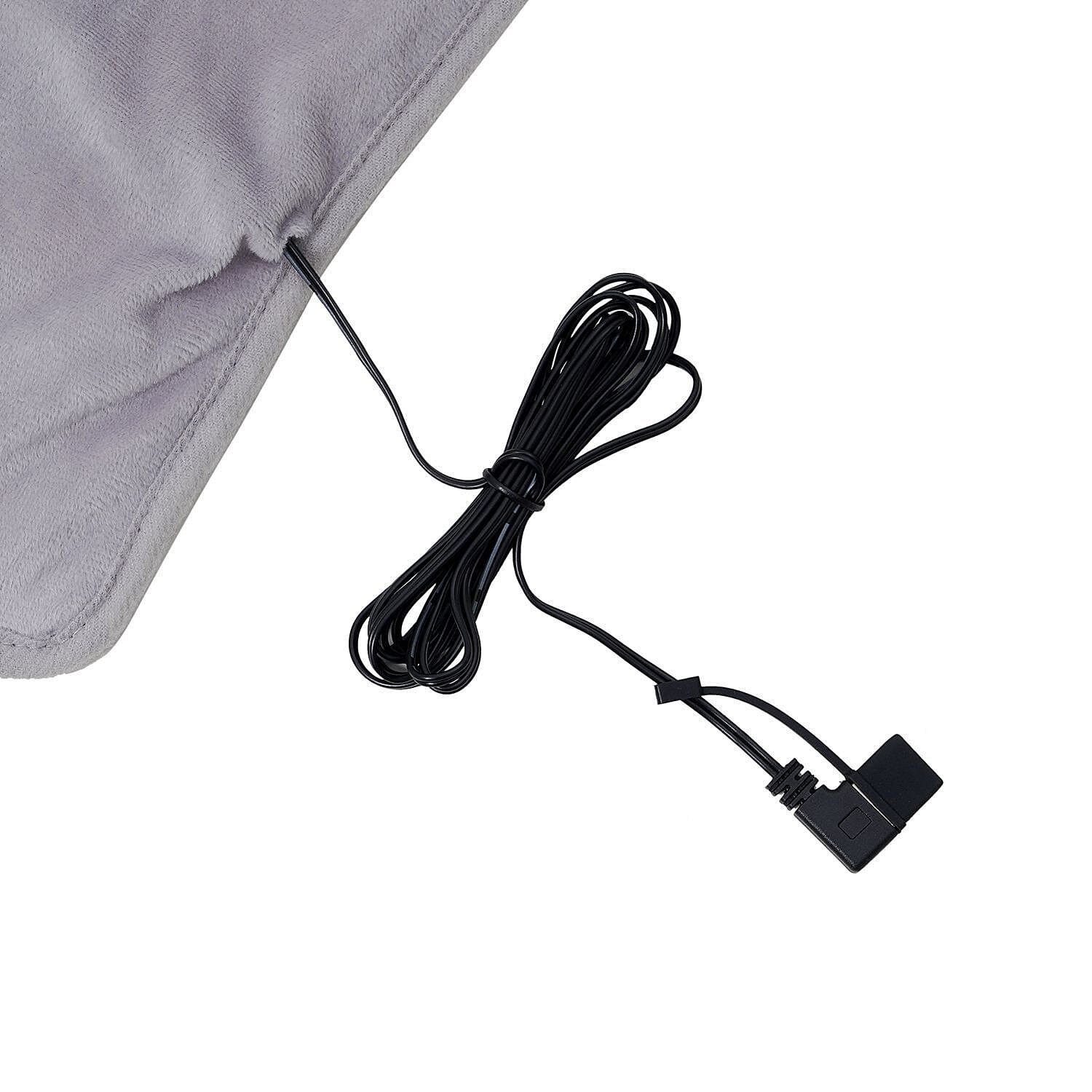 Homesmart Sherpa Lined Pain Relief Heating Mat with USB Cable (Size 95x70 Cm) - Grey 7138908 3