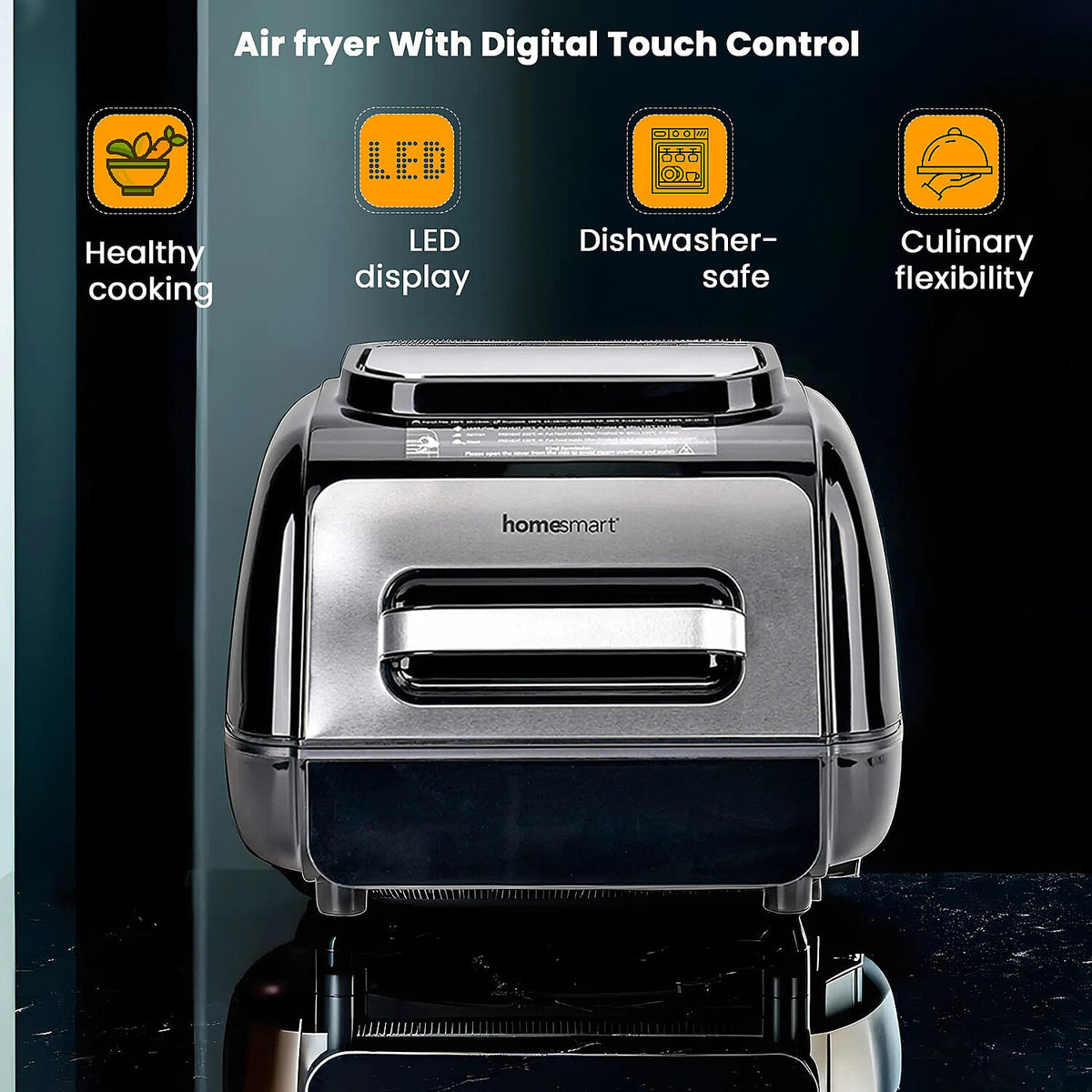 HomeSmart Steam and Grill Air-fryer 6L 7691353 10