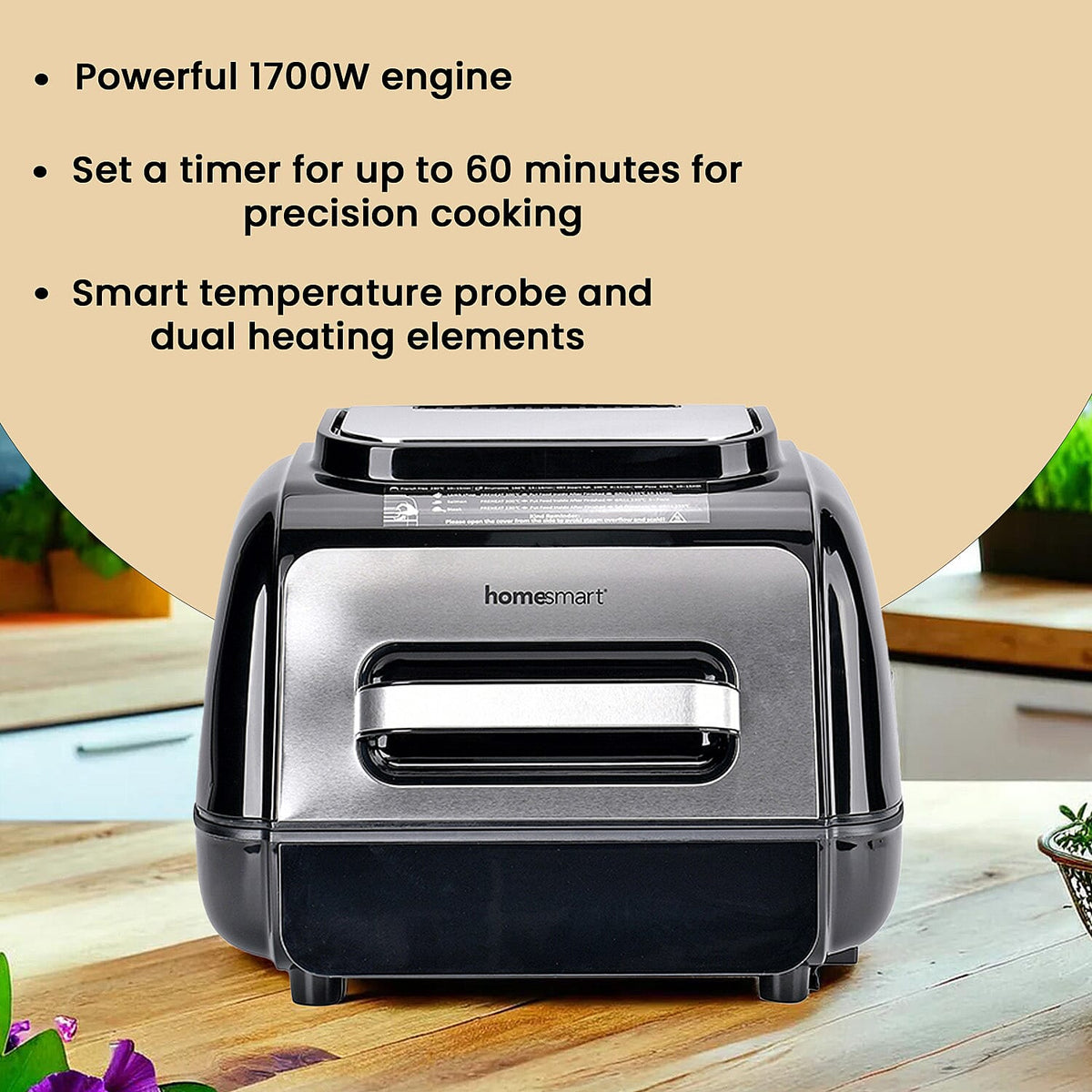 HomeSmart Steam and Grill Air-fryer 6L 7691353 14