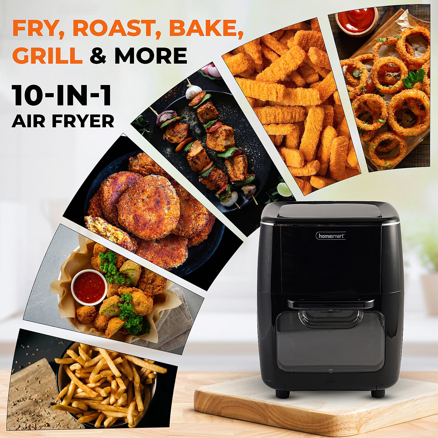 Homesmart 10-in-1 Air Fryer (13L) Rotisserie &amp; Keep Warm Function - Black 7253918 3