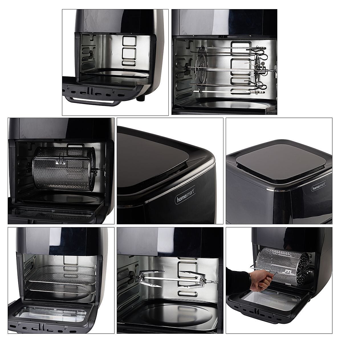 Homesmart 10-in-1 Air Fryer (13L) Rotisserie &amp; Keep Warm Function - Black 7253918 8