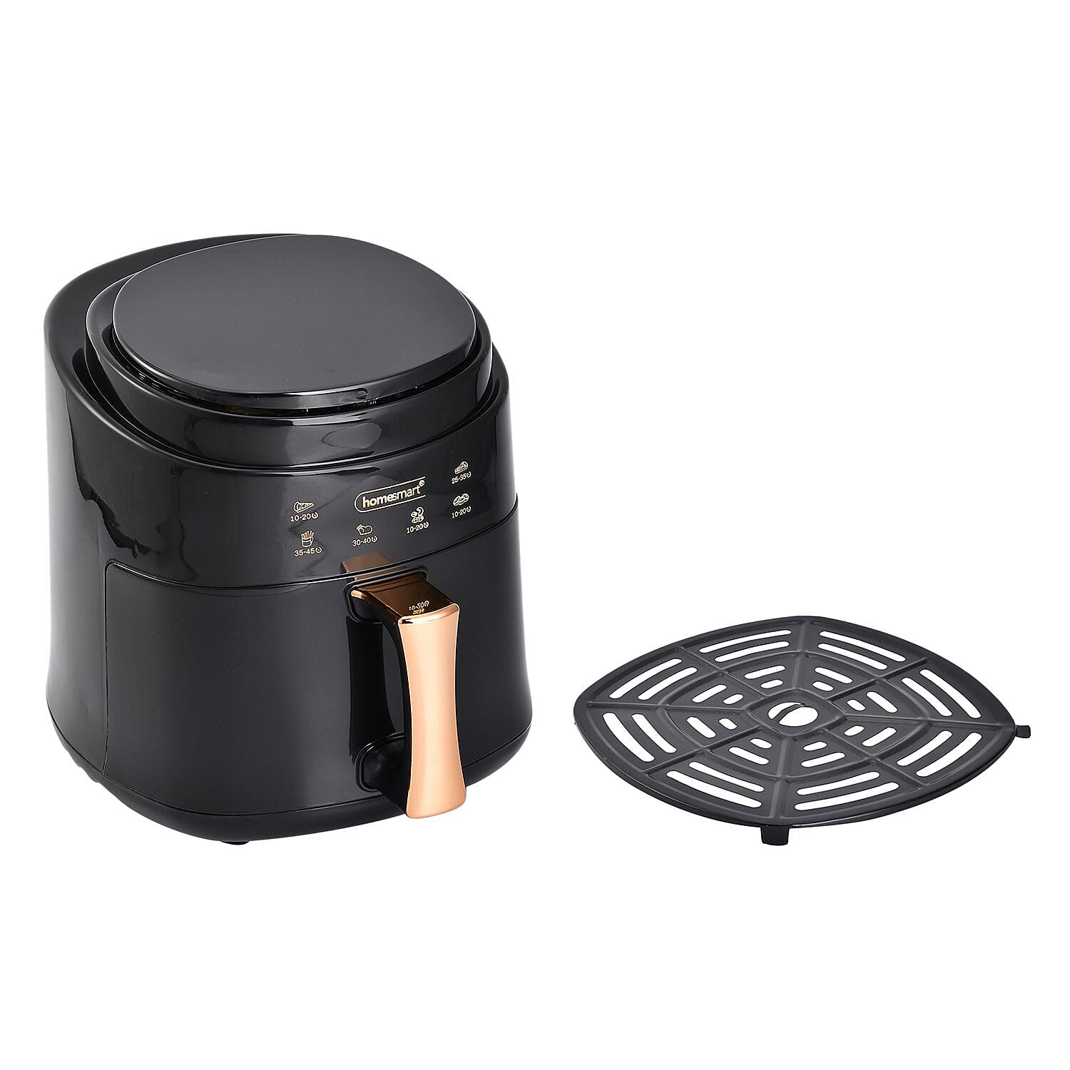 Digital Air Fryer, Air Fry, Roast, Reheat - Uses little to no oil, 8L, 10 Presets, (Size 30x26x25 cm) - Black (1400wts) 7300548 0