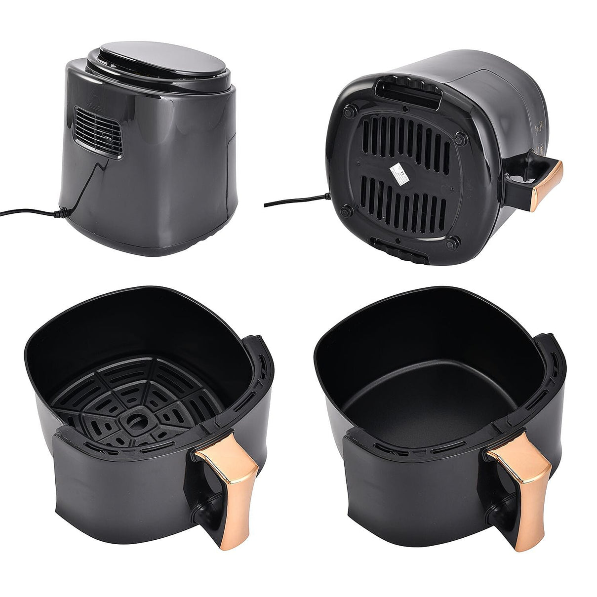 Digital Air Fryer, Air Fry, Roast, Reheat - Uses little to no oil, 8L, 10 Presets, (Size 30x26x25 cm) - Black (1400wts) 7300548 5