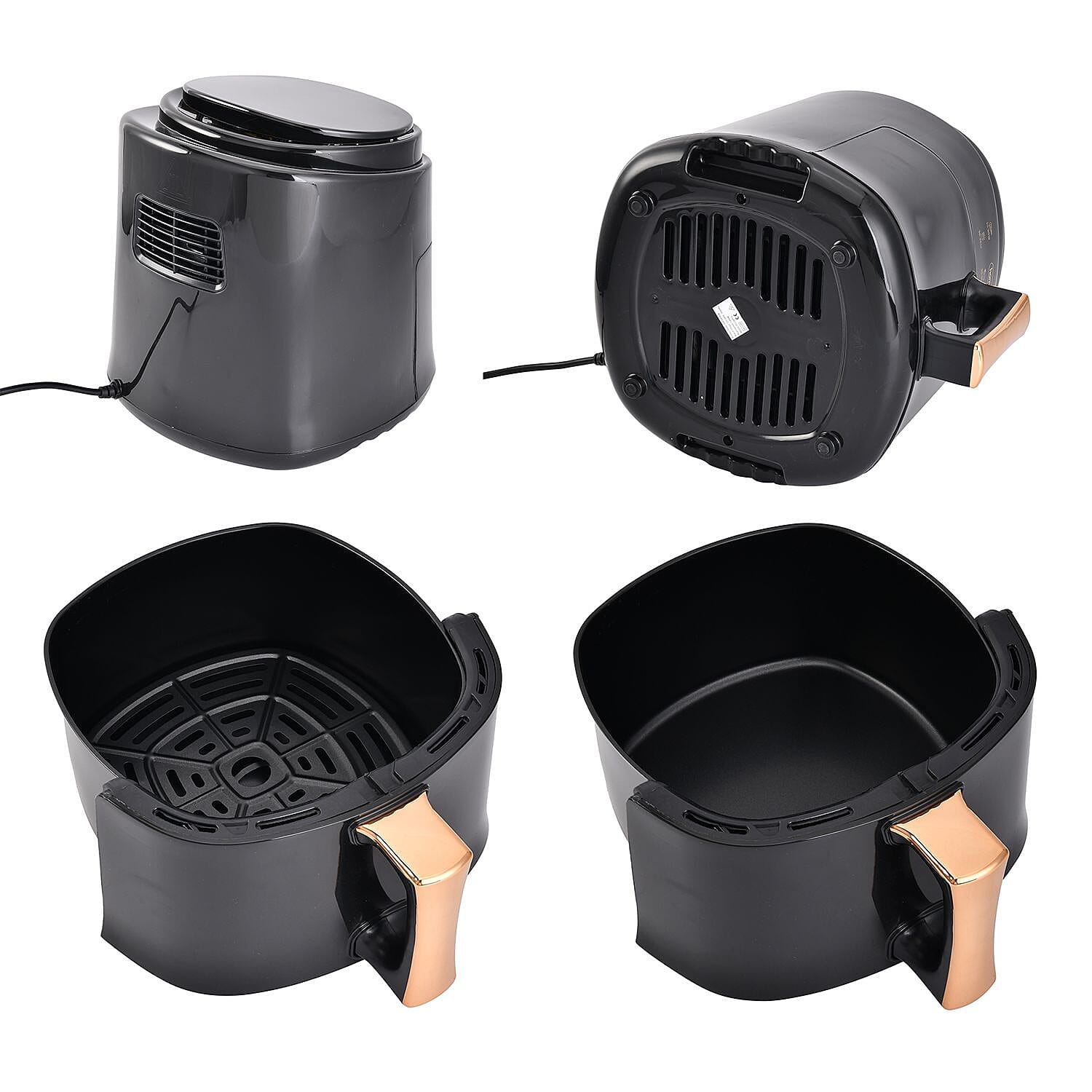Digital Air Fryer, Air Fry, Roast, Reheat - Uses little to no oil, 8L, 10 Presets, (Size 30x26x25 cm) - Black (1400wts) 7300548 5