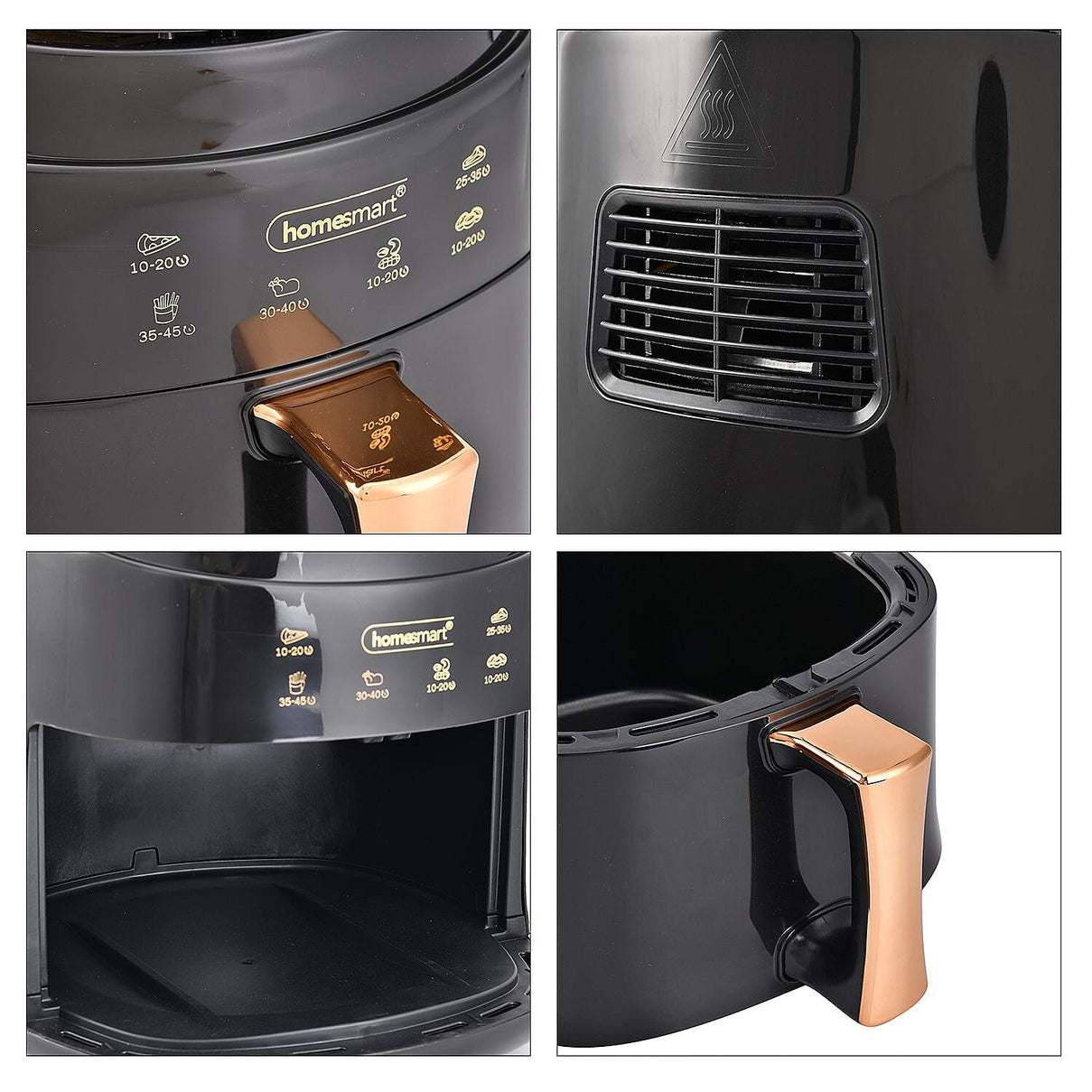 Digital Air Fryer, Air Fry, Roast, Reheat - Uses little to no oil, 8L, 10 Presets, (Size 30x26x25 cm) - Black (1400wts) 7300548 6