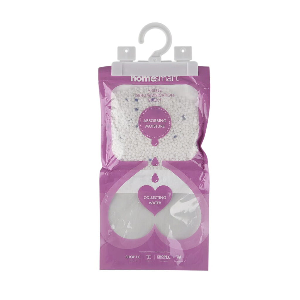 Home Smart 10-Pack Lavender Hanging Dehumidifier Bags - 220g Scented Moisture Absorber with Hook for Wardrobes, Cupboards and Caravans