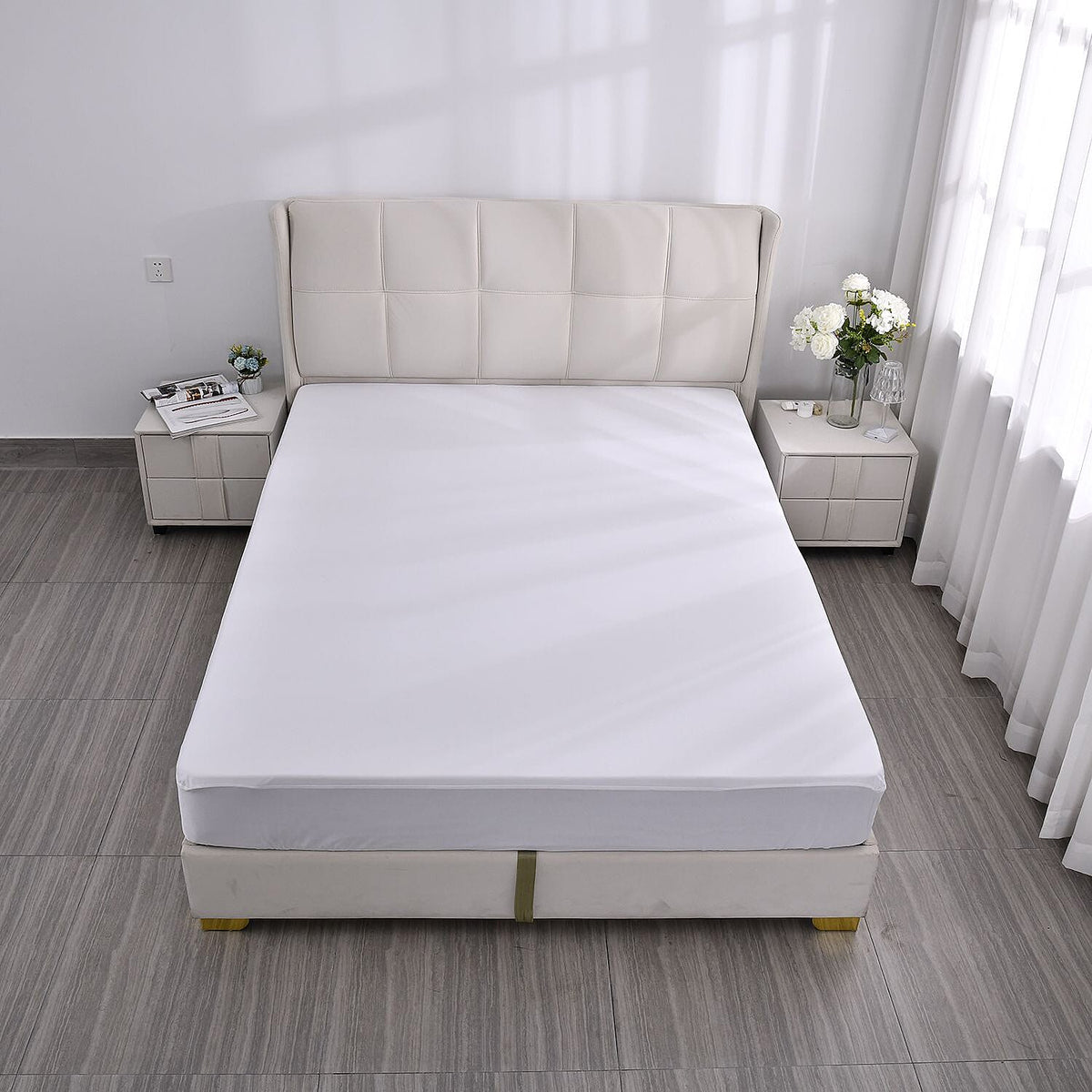 Homesmart Anti Bacterial Waterproof Mattress Protector - Double 7456822 1