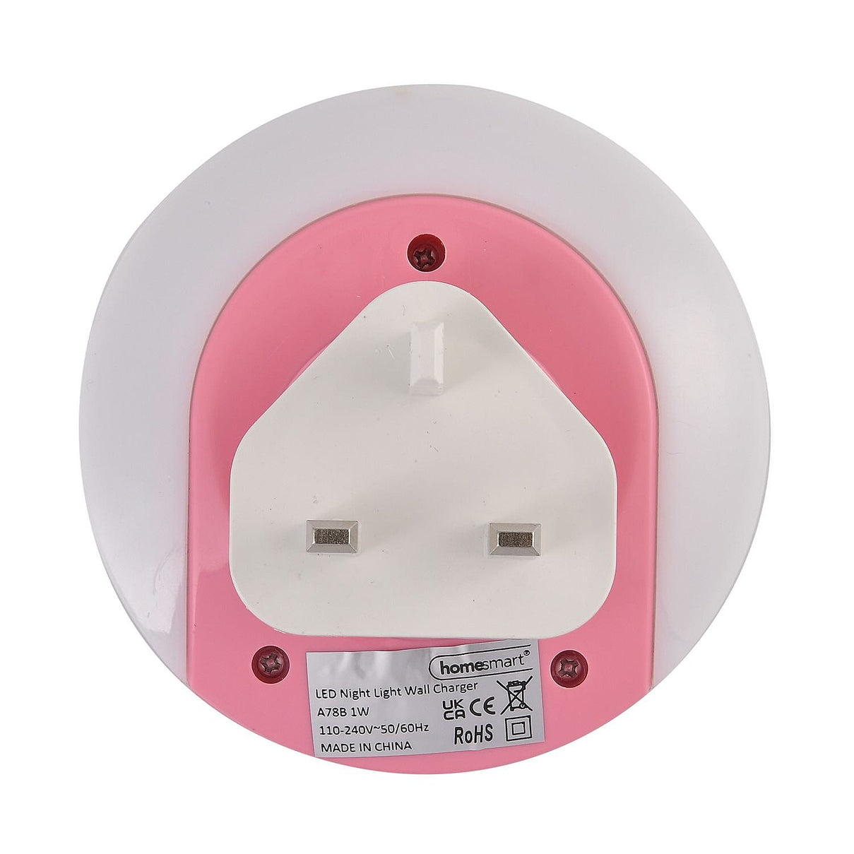 Homesmart Auto Sensor LED Night Light with USB Outlet - Pink 7283397 2