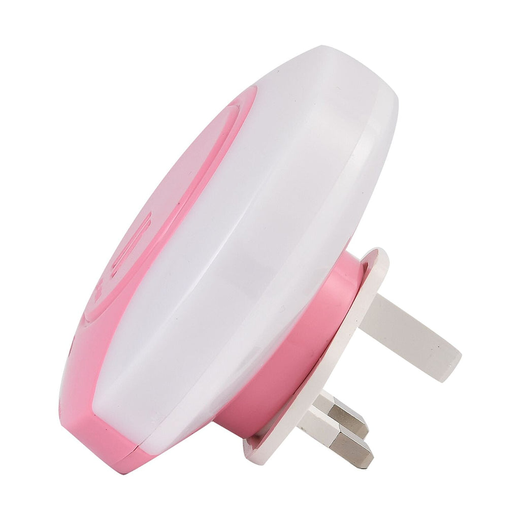Homesmart Auto Sensor LED Night Light with USB Outlet - Pink