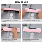Money Saving Homesmart Automatic Vacuum Sealer Machine for Food Preservation with 20 Pcs Vacuum Bags - Pink