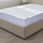 Luxury Cooling Jaquard Waterproof Mattress Protector - With Anchor Band Fit (Machine Washable) - Size Super King