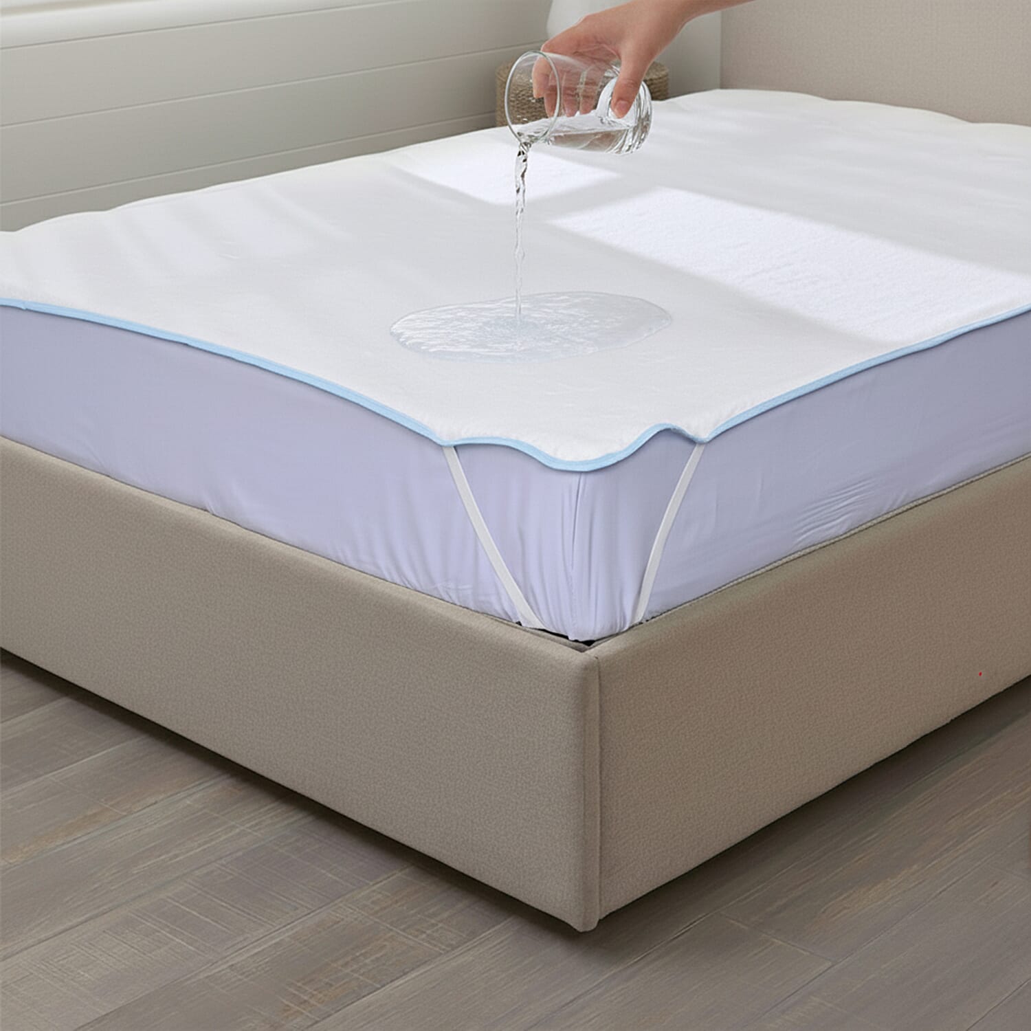 Homesmart Cooling Jacquard Waterproof Mattress Protector with Anchor Band Fit (200x150cm) - White 8047192 2