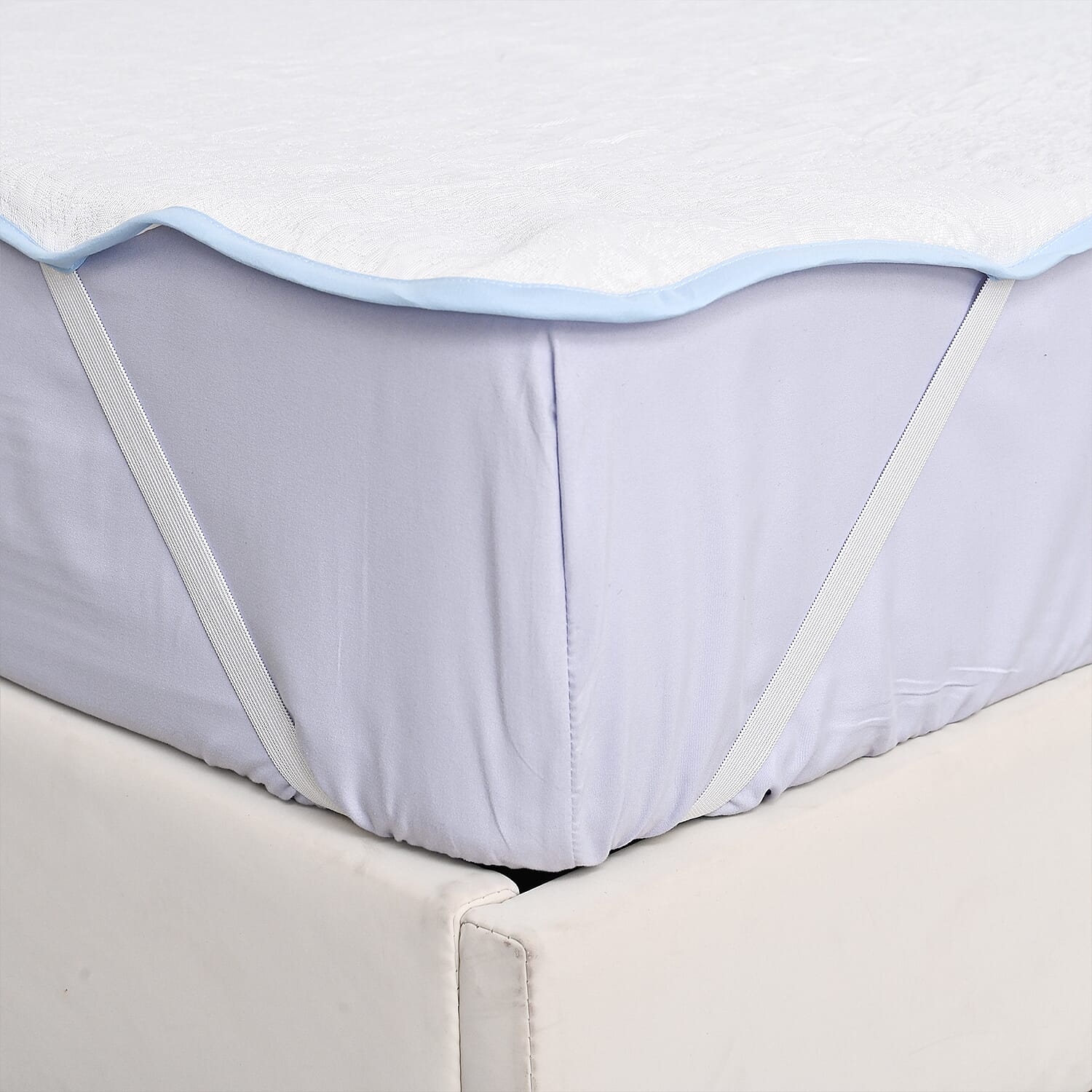 Homesmart Cooling Jacquard Waterproof Mattress Protector with Anchor Band Fit (200x150cm) - White 8047192 3