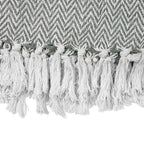 Hush Heaven 100% Soft Cotton Chevron Weaved Throw Blanket (200x150cm) - Grey