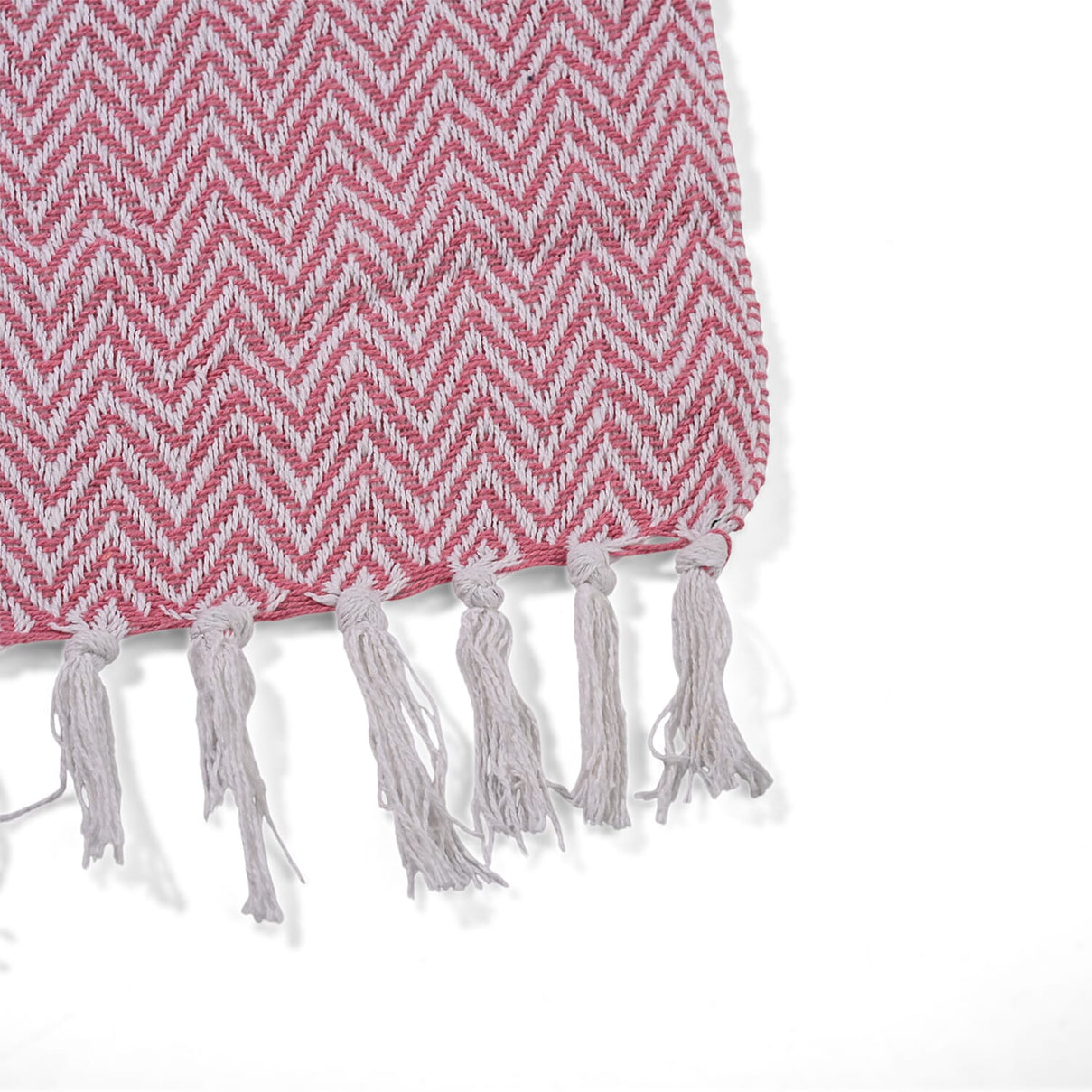Hush Heaven 100% Soft Cotton Chevron Weaved Throw Blanket (200x150cm) - Light Pink 8129577 6