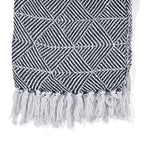 Hush Heaven 100% Soft Cotton Triangle Weaved Throw Blanket (200x150cm) - Navy