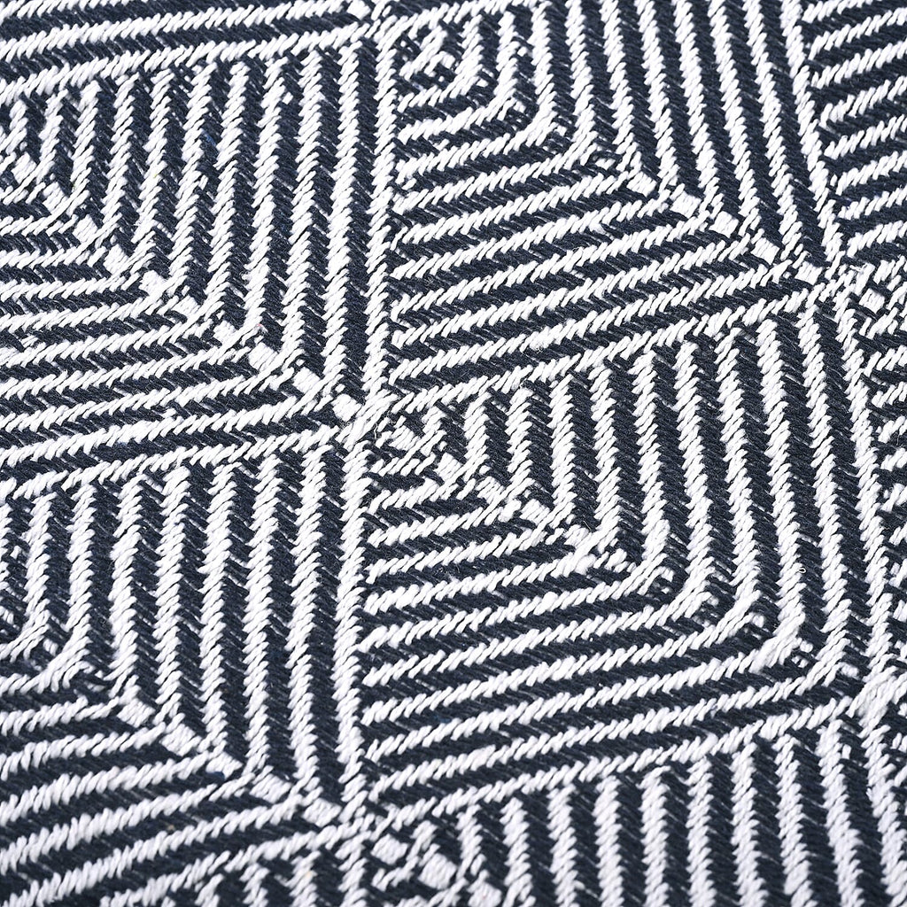 Hush Heaven 100% Soft Cotton Triangle Weaved Throw Blanket (200x150cm) - Navy