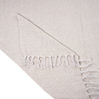 Homesmart Cotton Chevron Throw Blanket (Size 130 x160 cm) - Cream & Grey