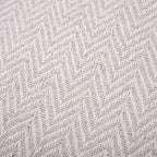 Homesmart Cotton Chevron Throw Blanket (Size 130 x160 cm) - Cream & Grey
