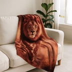 LAST IN STOCK Digital Lion Print Flannel Cozy Throw (200x150 cm) - Yellow