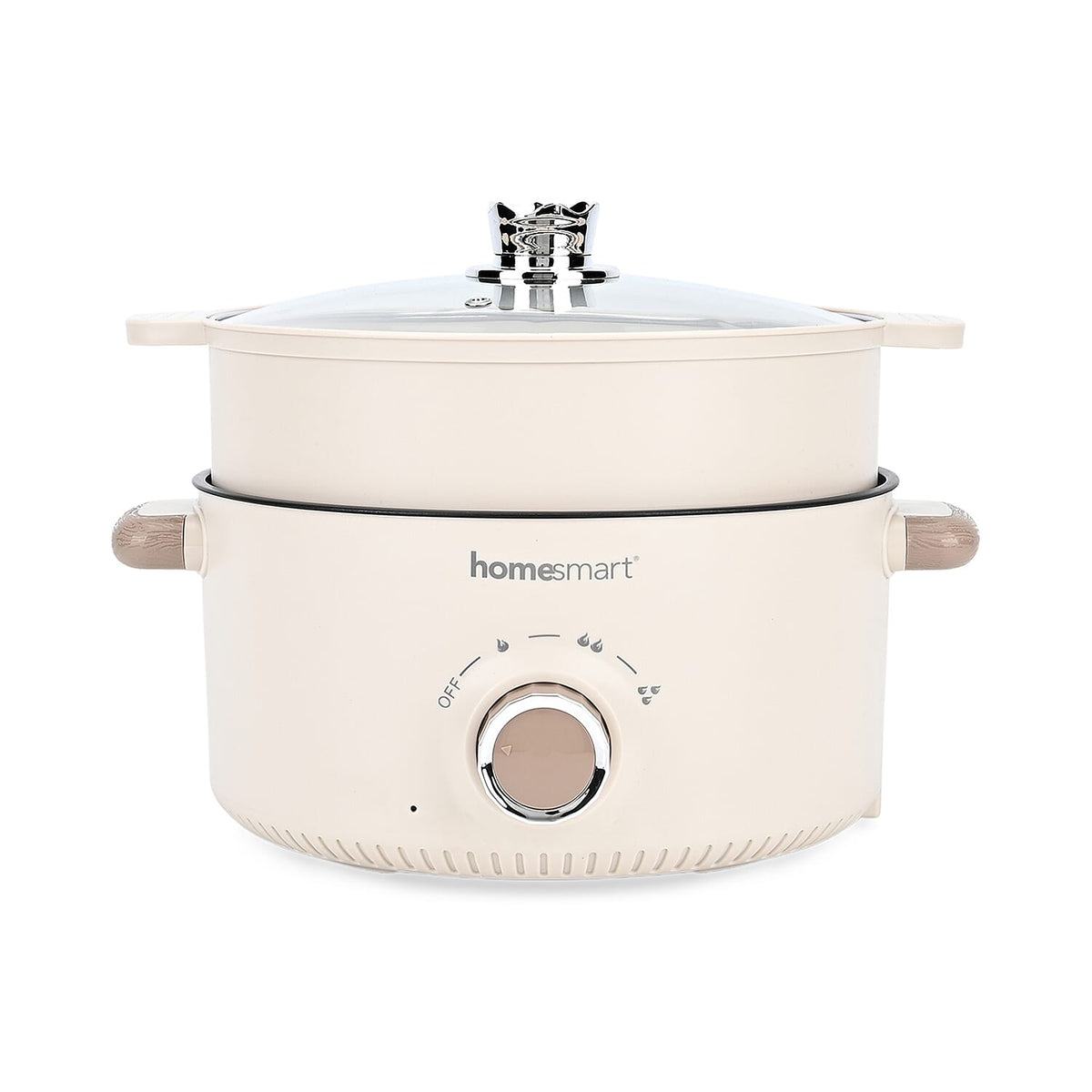 THE ONE POT - Electric Cooking Pot with Steamer - 1000W Non-Stick Multi-Cooker (3.2L) - Beige V32715127 2