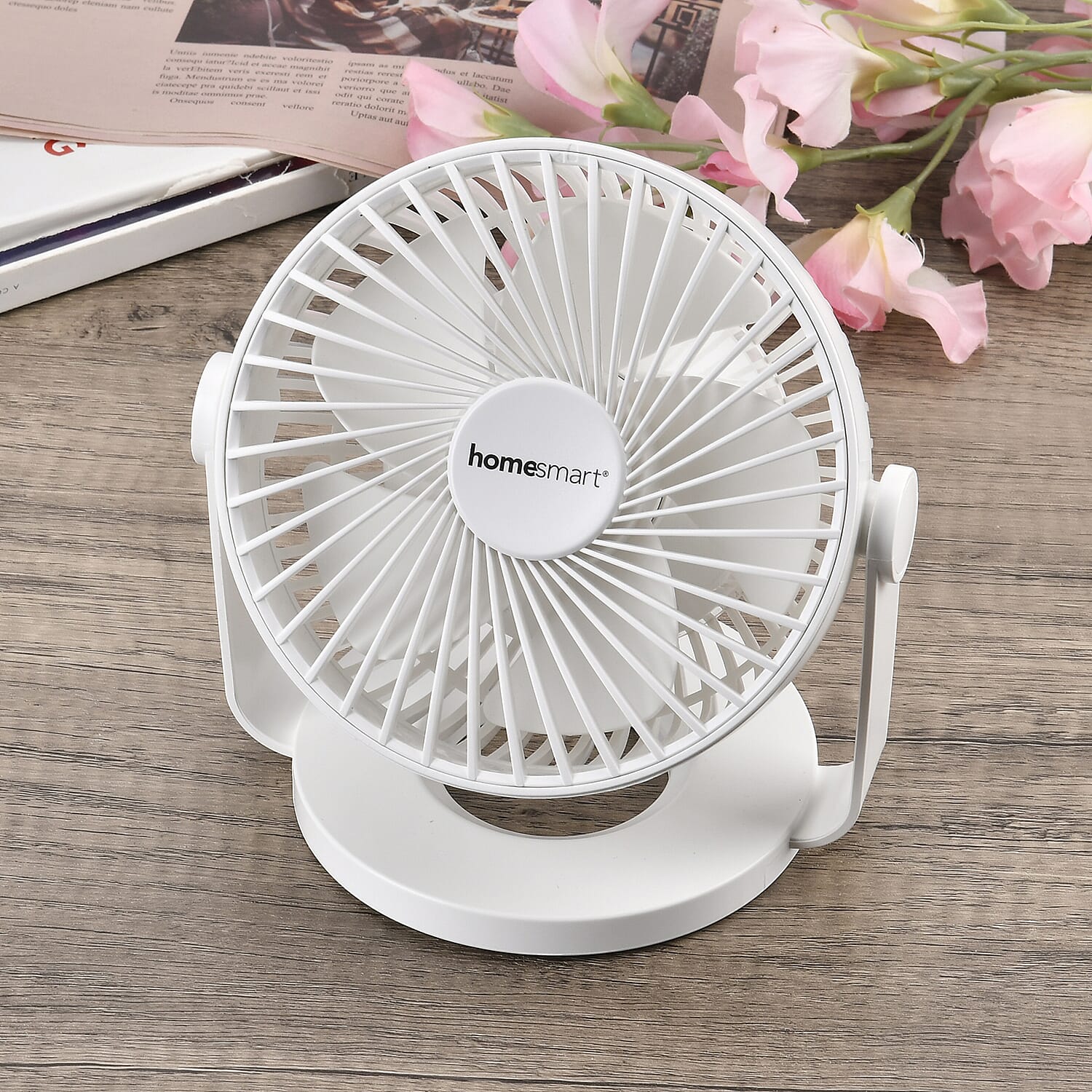 Homesmart Portable USB Table Fan with 1200mAh Battery 7700225 2