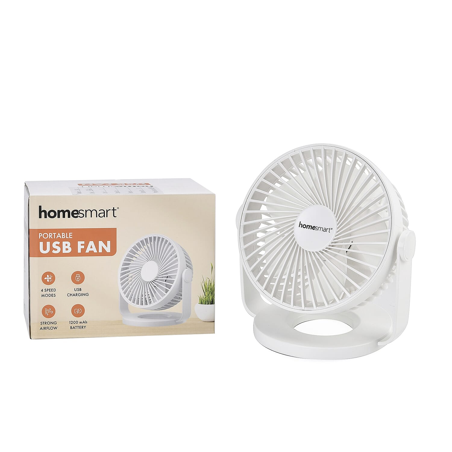 Homesmart Portable USB Table Fan with 1200mAh Battery 7700225 8