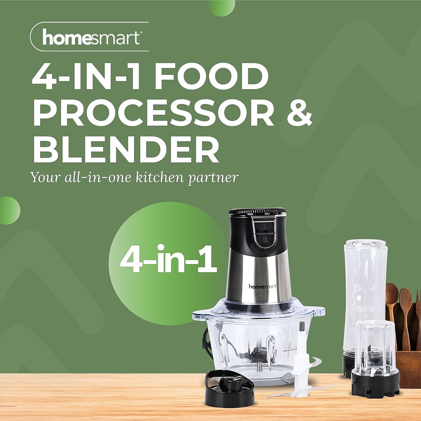 Homesmart Food Processor and Blender - Black 7830033 1